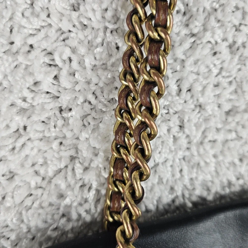 Coach Parker 1941 Rivets Chain Bag Signature Canvas Leather Genuine Snakeskin‎